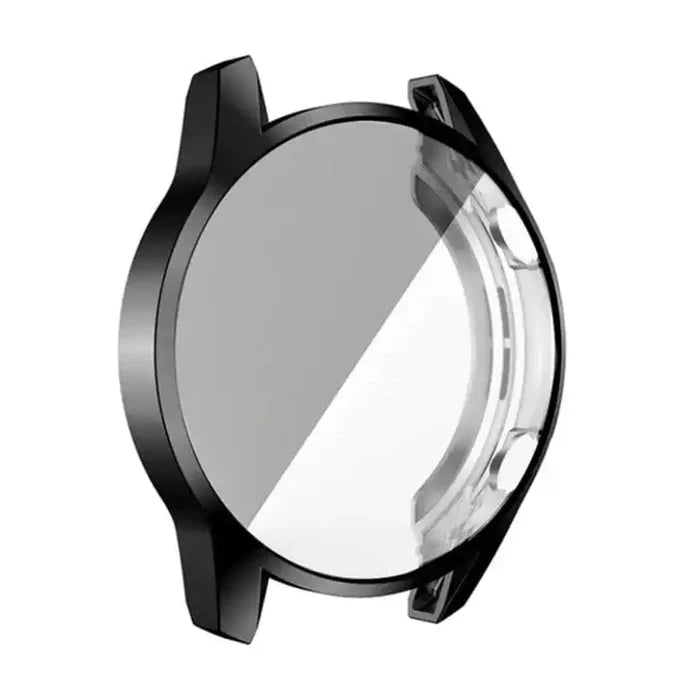 Black Habicare protective case for Huawei GT 2 42mm smartwatch, providing durable shield and precise fit for the watch.