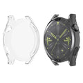 Clear protective case for Huawei GT 2 46mm smartwatch by Habicare, showing the transparent, slim watch cover on a smartwatch.
