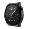 Black Habicare protective watch case for Huawei GT 2 Pro, showing a snug fit around the smartwatch with a sleek design.