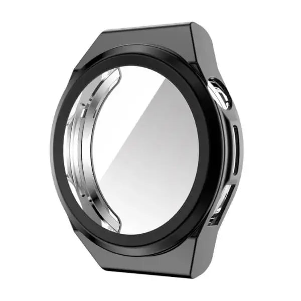 Black Habicare protective case for Huawei GT Runner watch, providing durable coverage and style for the smartwatch.