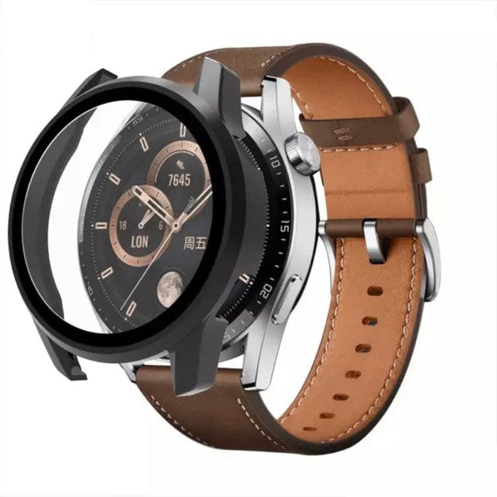 Black protective case for Huawei GT3 42mm smartwatch, designed to guard the watch with a sleek, durable cover.
