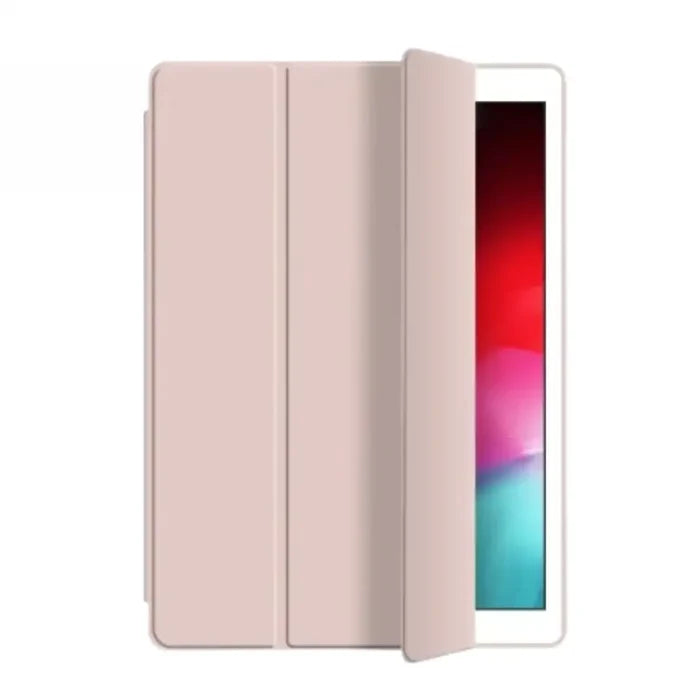 Light pink Habicare 9eight5 protective case for iPad series, showing the slim, durable design with textured surface.