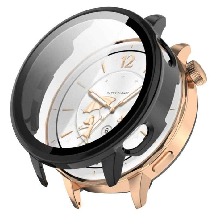 Black protective case for OnePlus Watch 3 (43mm), designed to shield and enhance the smartwatch with a durable cover.