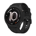 Black silicone protective case for OnePlus Watch 4, designed to safeguard the smartwatch from scratches and impacts.