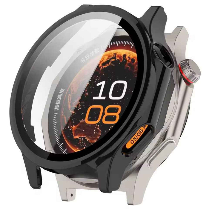 Black protective case for OnePlus Watch 4, designed by That Watch Shop, shown fitted around the smartwatch in the image.
