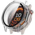 Clear protective case for OnePlus Watch 4, transparent watch cover demonstrating fit and design protection.