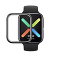 Black protective watch case for Oppo Watch 46mm, designed by That Watch Shop, showing the sleek, snug-fit design on the watch.