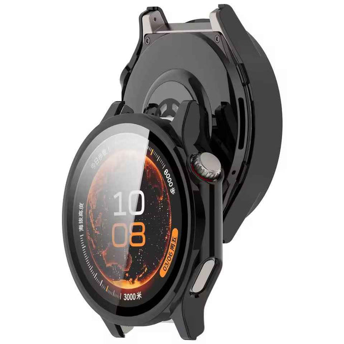 Black protective watch case for Oppo Watch X3 from That Watch Shop, showing the sleek design and snug fit on the smartwatch.