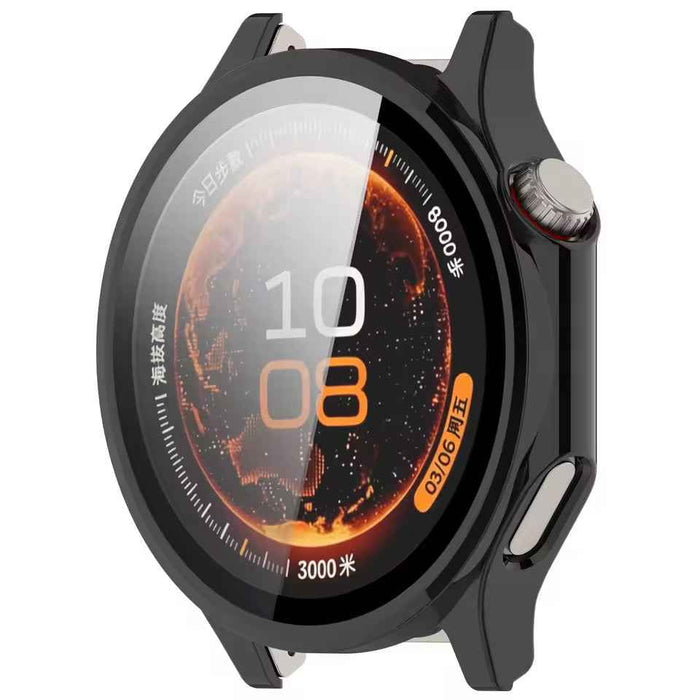 Black protective watch case for Oppo Watch X3, designed by That Watch Shop, showing the fitted black watch case on the device.