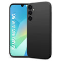 Black protective case and screen protector for Samsung Galaxy A16 5G by 9eight5, showing the case's sleek design and screen coverage.