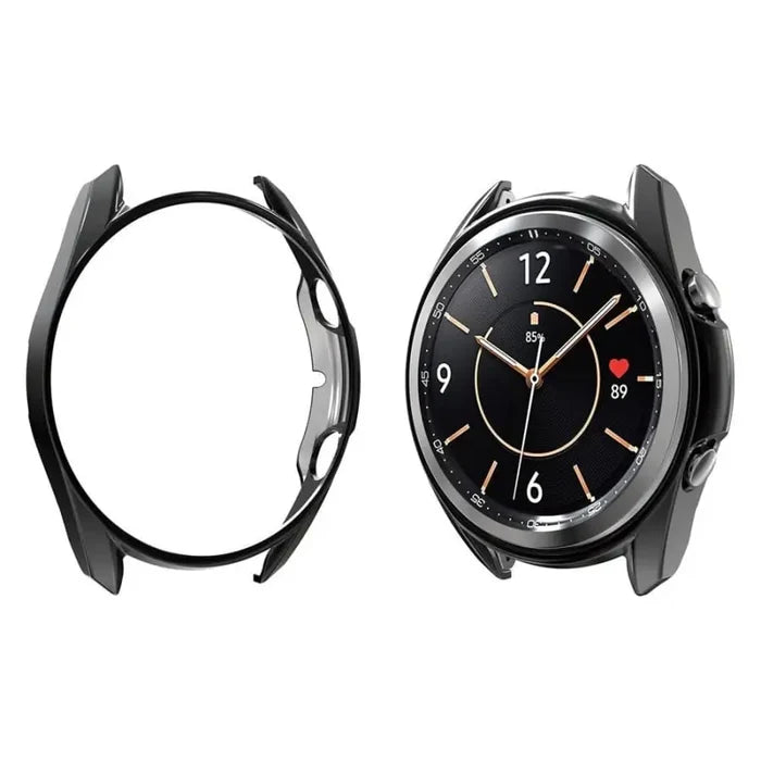 Black Habicare protective case for Samsung Galaxy Watch 3 41mm, offering durable cover and screen protection.
