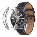 Clear protective case for Samsung Galaxy Watch 3 41mm, made by That Watch Shop, shown fitted on the watch in the image.