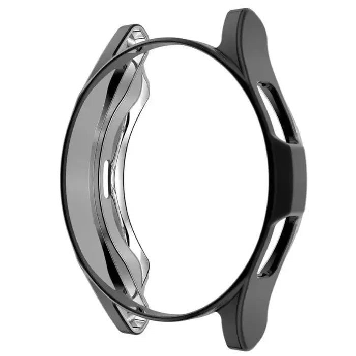 Black Habicare protective case for Samsung Galaxy Watch 42mm, designed to safeguard the watch with durable, slim coverage.