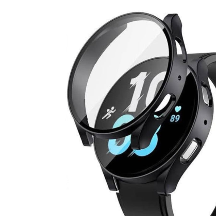 Black protective case for Samsung Galaxy Watch 6 Classic 43mm, designed to safeguard the watch from scratches and impacts.