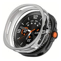 Samsung Galaxy Watch 8 Classic silver protective case with screen protector, designed for durable smartwatch protection.