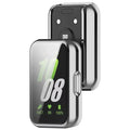 Silver Habicare protective case for Samsung Galaxy Watch Fit 3, showing a sleek, durable watch case covering the device.