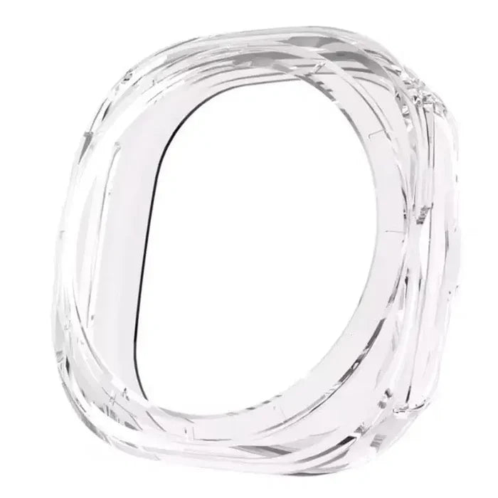 Clear protective case for Samsung Galaxy Watch Ultra 47mm by Habicare, showcasing the slim, transparent design fitting the watch securely.