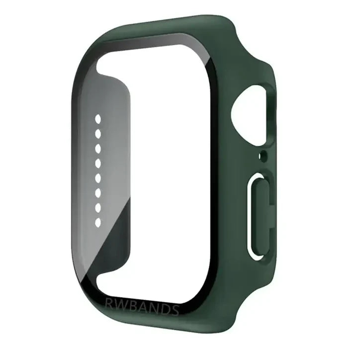 Dark green TWS protective case for Apple Watch Series 1, 2, and 3 (42mm) by Habicare, designed to guard the smartwatch.