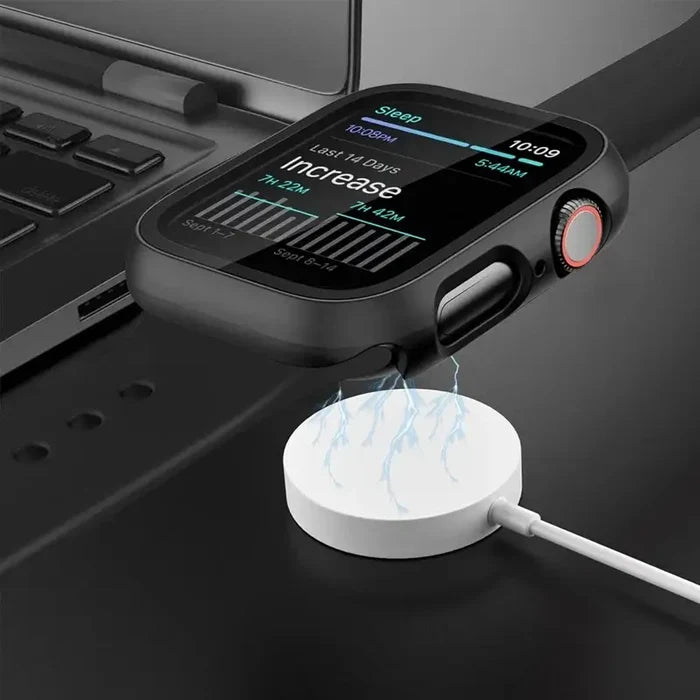Habicare TWS protective case for Apple Watch Series 1, 2, 3 42mm, showing a clear, durable cover on a smartwatch.