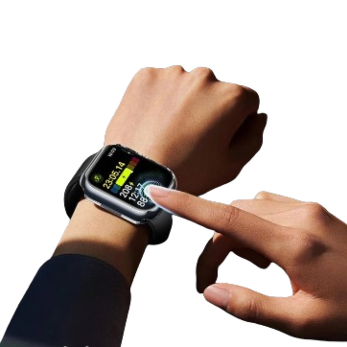 Habicare protective TWS case for Apple Watch 10 (46mm) Series, showing a sleek, durable cover on the smartwatch.