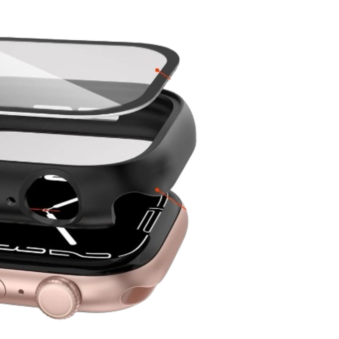 Habicare TWS protective case for Apple Watch 10 Series 46mm, showing a sleek, transparent cover fitting the watch screen and band.