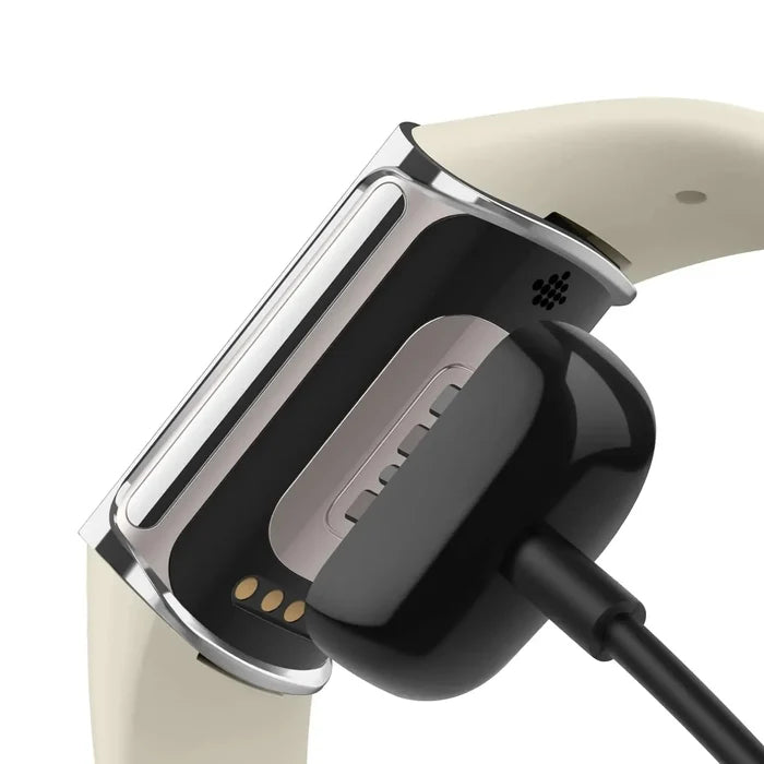 Habicare TWS protective case for Fitbit Charge 5, showing the black silicone cover on the fitness tracker.