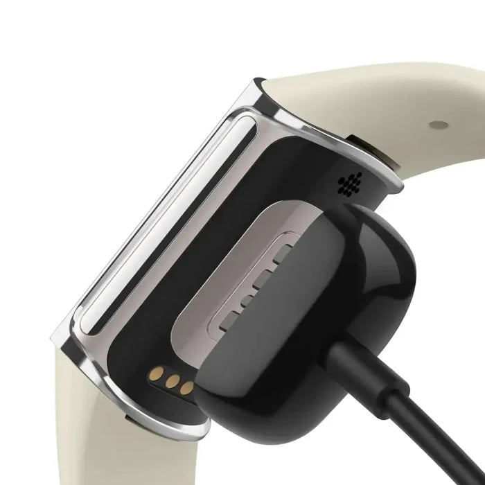 Habicare protective case for Fitbit Charge 6 TWS, clear silicone cover with precise cutouts for buttons and charging port.