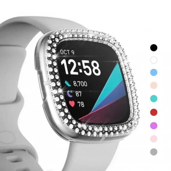 Habicare protective TWS case for Fitbit Versa 3, durable silicone cover with precise cutouts for accessories and screen protection.