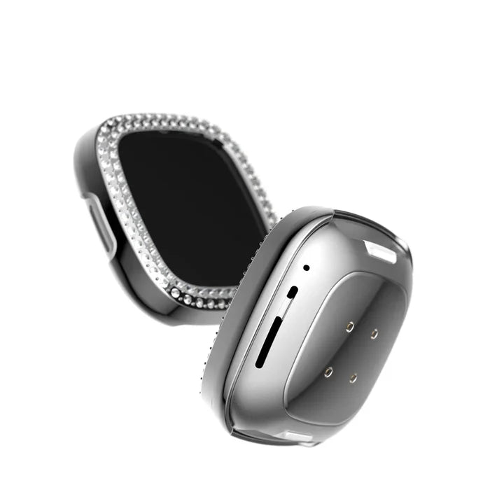Habicare TWS protective case for Fitbit Versa 3, clear silicone cover with precise cutouts for screen and buttons