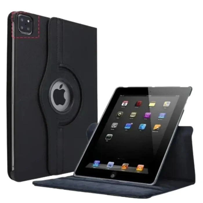 Habicare 9eight5 black protective stand case for iPad series, featuring durable design and adjustable stand functionality.