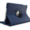 Navy protective stand case for iPad series by 9eight5 from Habicare, featuring a sturdy design and adjustable stand for versatile use.