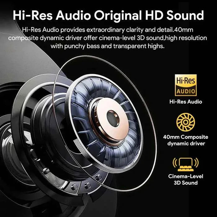 QCY H3 ANC wireless headphones with hybrid noise cancellation, black design, and 60-hour battery life, shown in the image.