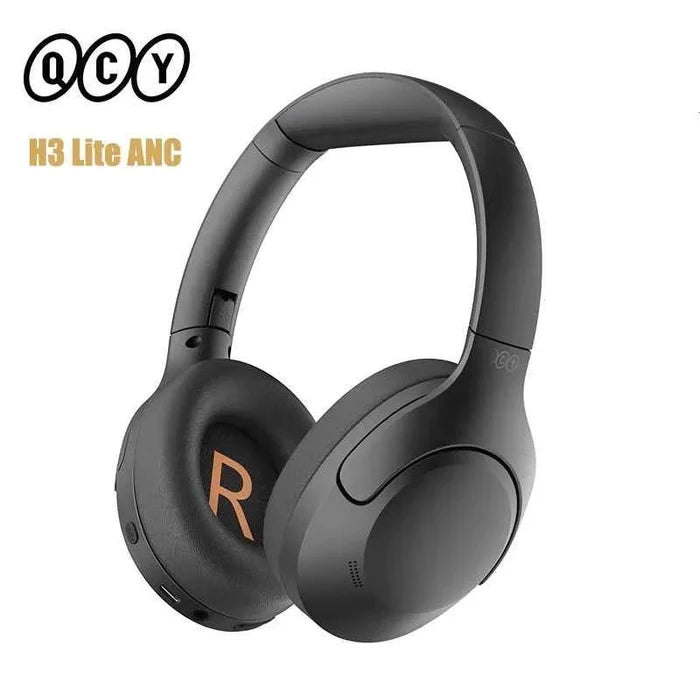 QCY H3 Lite ANC wireless headphones with Bluetooth 5.3, 40mm drivers, and sleek design for HiFi sound.