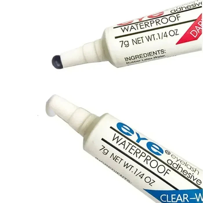 Quick Dry Eyelash Glue for makeup by ShopHub NZ, showing the clear adhesive bottle and applicator brush.
