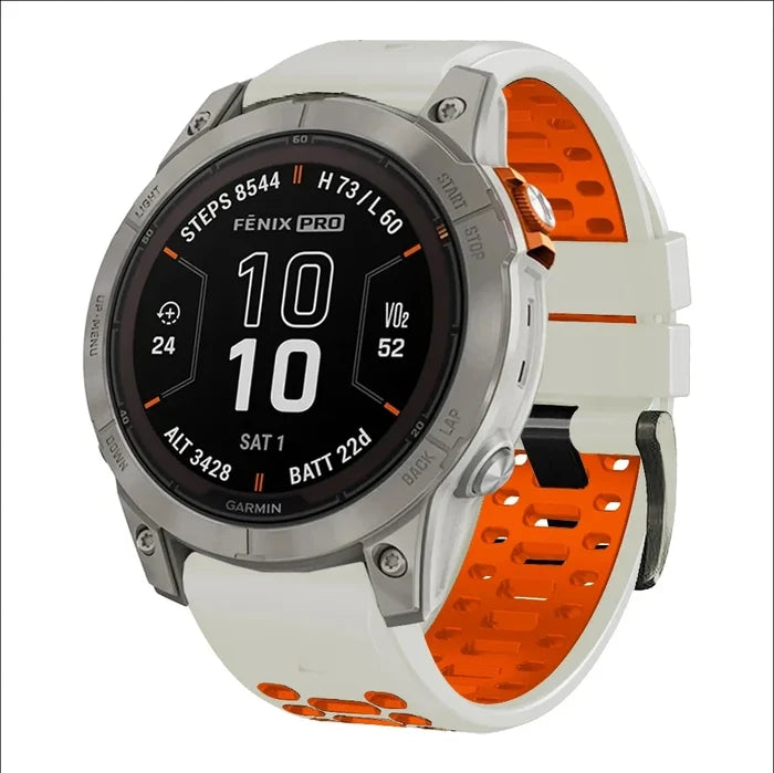 Habicare Quick Fit silicone strap for Garmin Fenix 8 51mm, TWS model, available in 12 vibrant colors, flexible and comfortable.