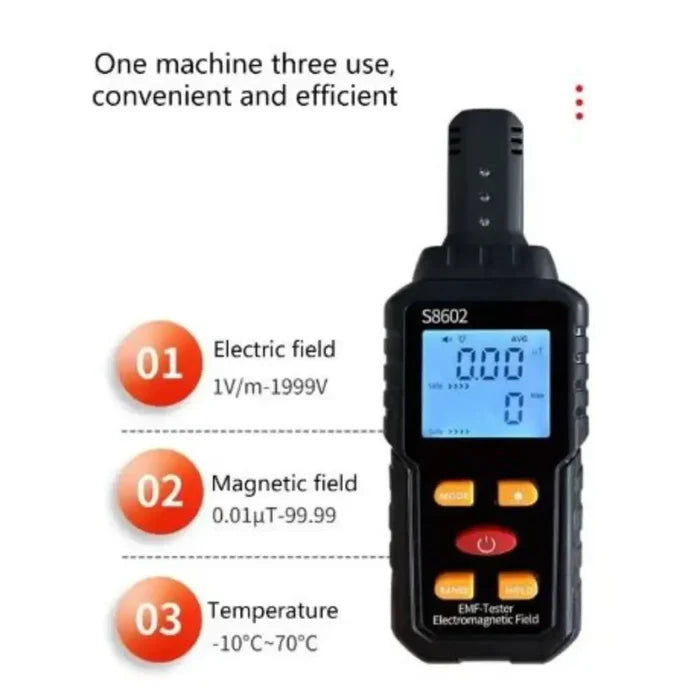 Habicare HBC radiation detector showing digital display and handheld design to measure radiation levels accurately.