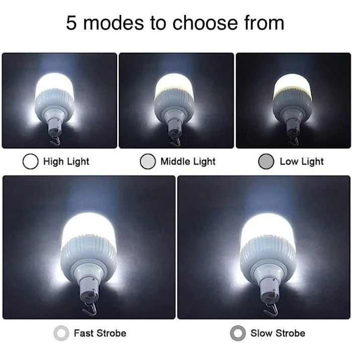 Re-chargeable camping light from 9eight5, compact outdoor tool with LED illumination for camping and outdoor activities.