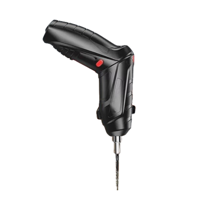 HBC Habicare rechargeable electric screwdriver set with multiple drill bits and ergonomic handle, ideal for DIY projects