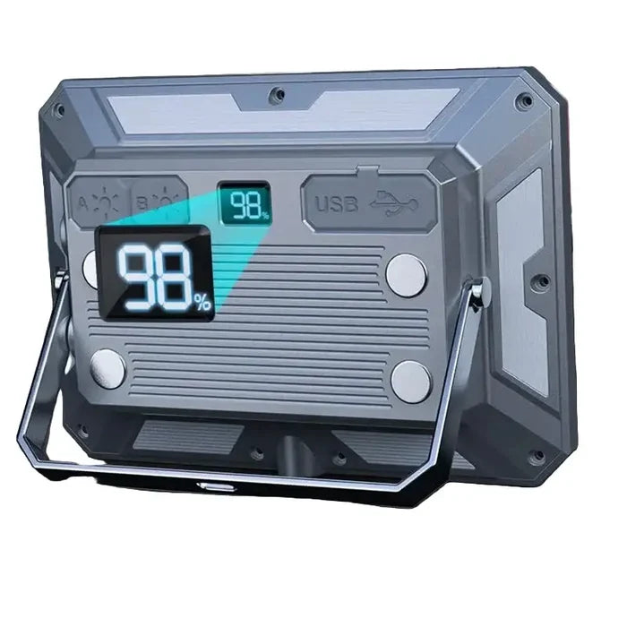 Habicare SS rechargeable LED waterproof camping tent light illuminating a tent interior with bright, energy-efficient lighting.