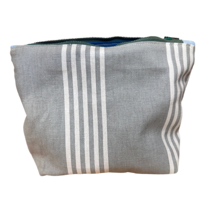 grey fabric washbag