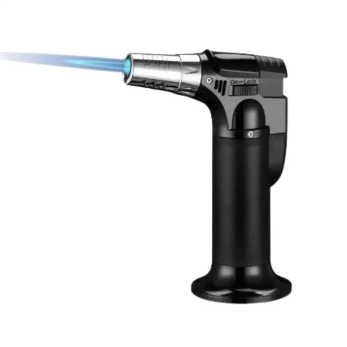Habicare SS refillable butane gas lighter with adjustable flame, compact design and metal body for reliable ignition.