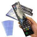 Set of five 6cm x 25cm black remote control sleeves from 9eight5, designed to protect and organize electronics remotes.