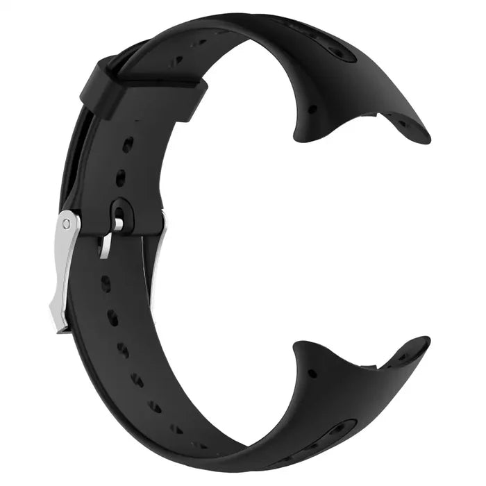 Black Habicare TWS replacement strap with tools for Garmin Swim fitness watch, showing the strap and small included tools.