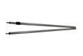 Adjustable aluminum tent poles, silver color, lightweight and durable for outdoor use.