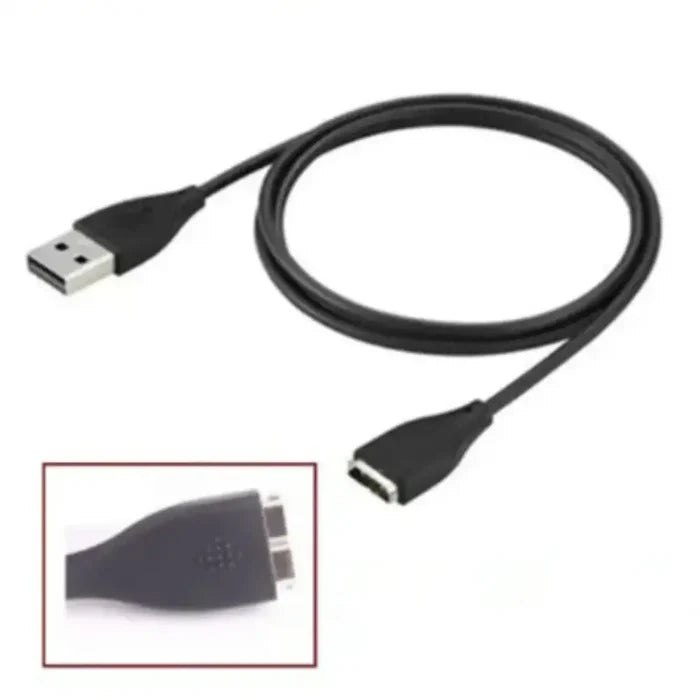 Habicare TWS replacement USB charger for Fitbit Surge, 100cm cable, compact and compatible for charging Fitbit fitness devices.