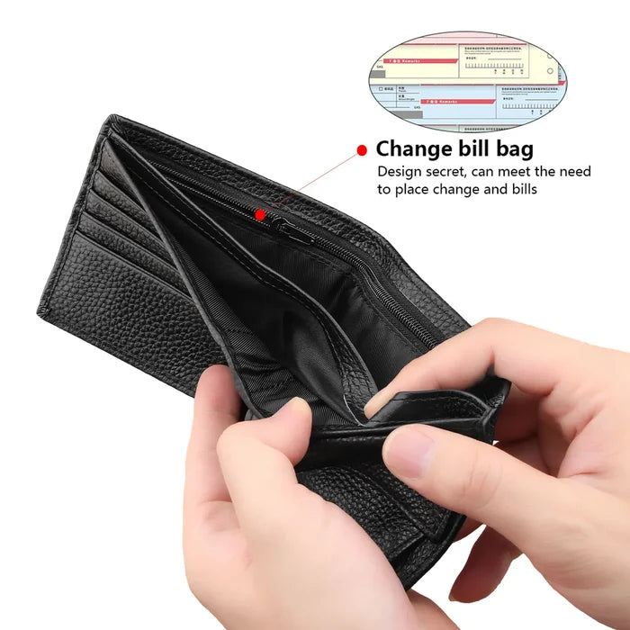 Rfid Men's Genuine Leather Wallet