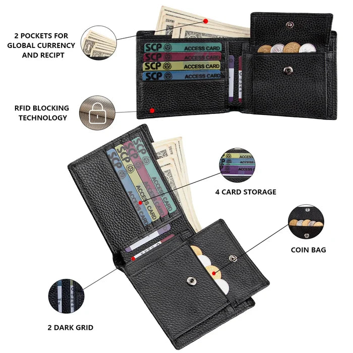 Rfid Men's Genuine Leather Wallet