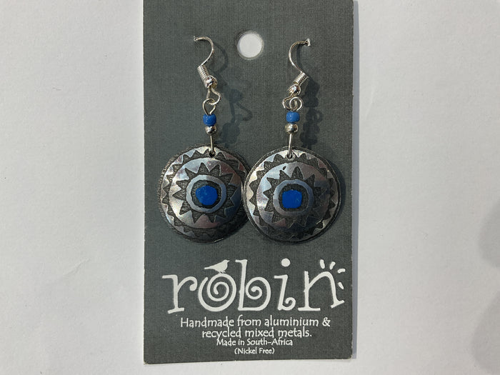 recycled metal earrings from Robin