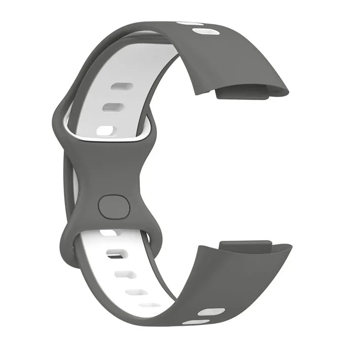 Habicare TWS rubber sport strap for Fitbit Charge 5/6 Series in various colors, featuring durable, flexible material for active wear.