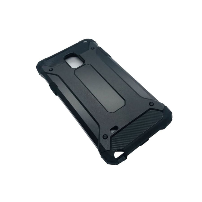 Black Rugged Armor phone case for Samsung Galaxy Note 4 by 9eight5, showing a protective, durable design with textured surface.